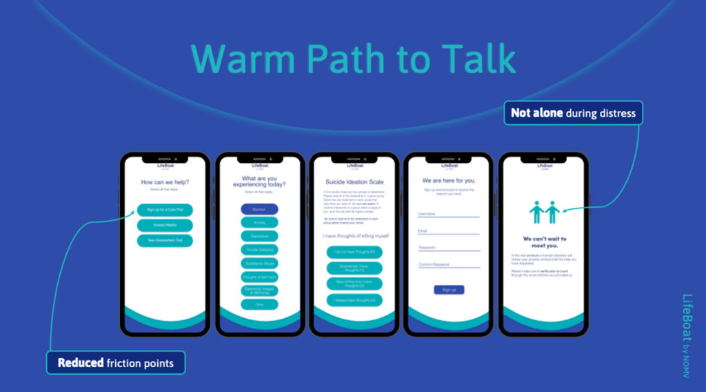 The Vitrual Visit simulation app shows how clients would be directed to help through their Smartphones.